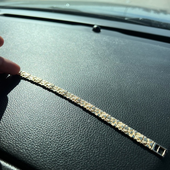 14k gold nugget bracelet 8” length - Picture 3 of 3